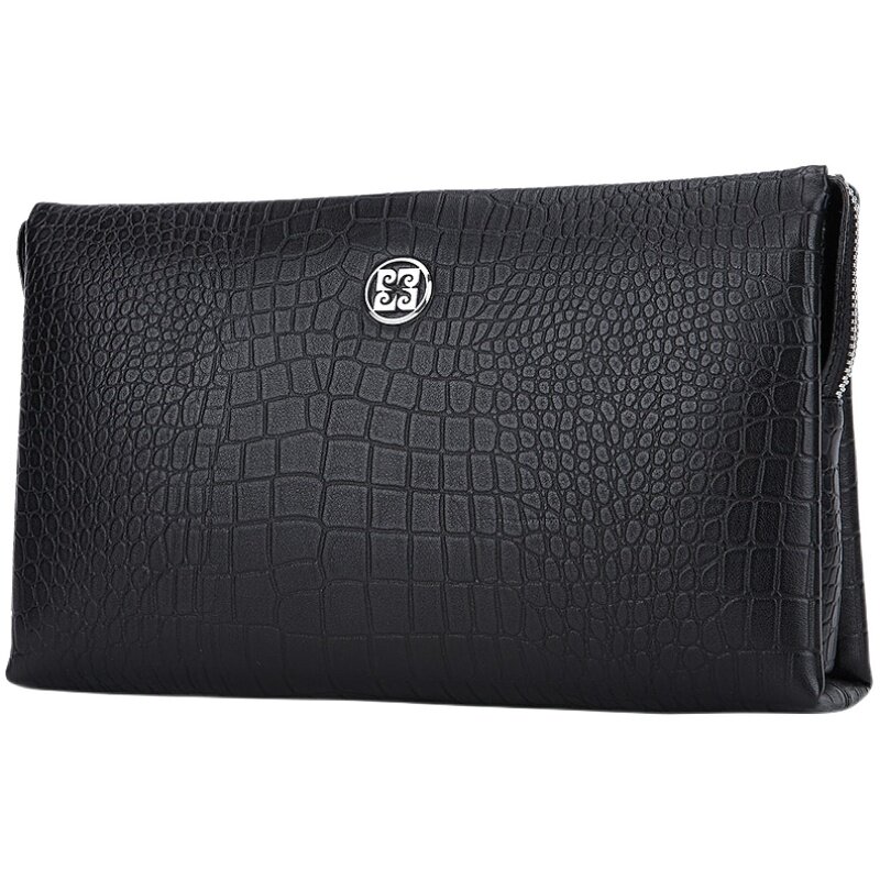 皮尔卡丹手包男真皮密码锁男士手拿包大容量牛皮手抓包新款正品软