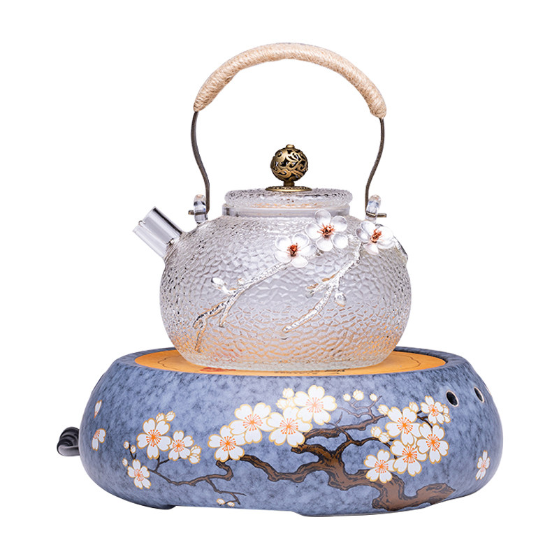 茶大师 有田烧电陶炉梅花煮茶炉煮茶器 小型家用静音电磁炉烧水壶