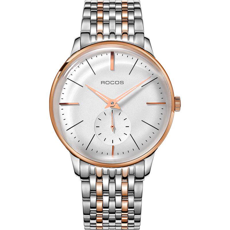 雷克斯rocos正品超薄新款时尚潮流手表男表全自动机械表钢带防水