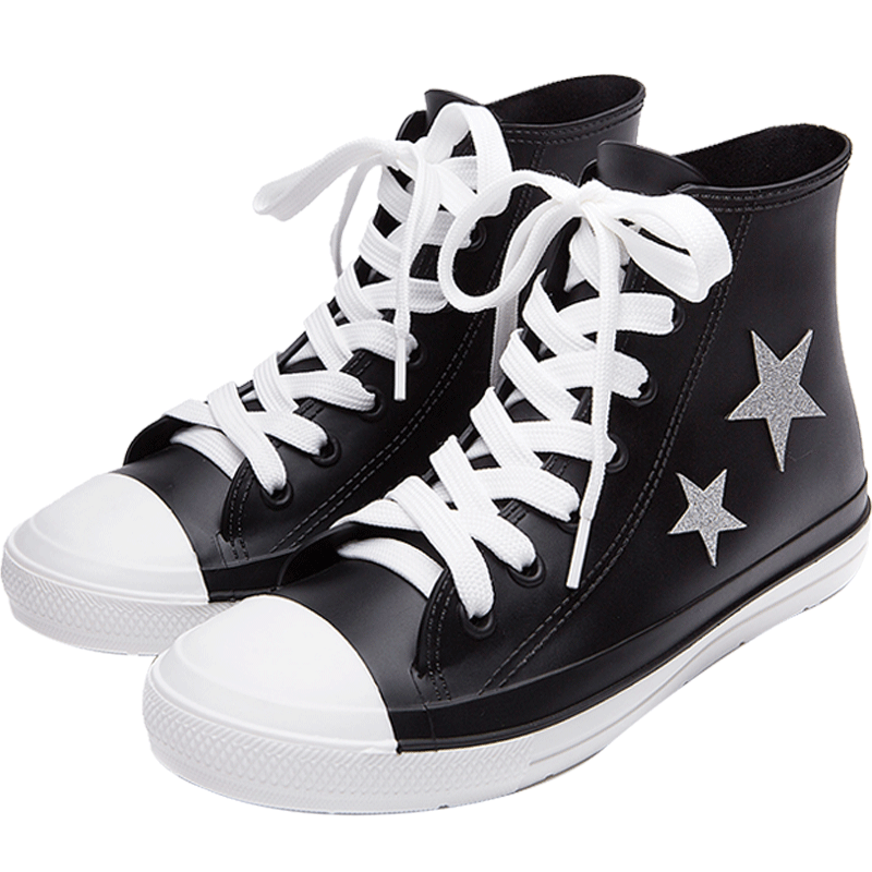 yub时尚雨鞋女五星款雨靴胶鞋短筒防水鞋休闲户外雨鞋