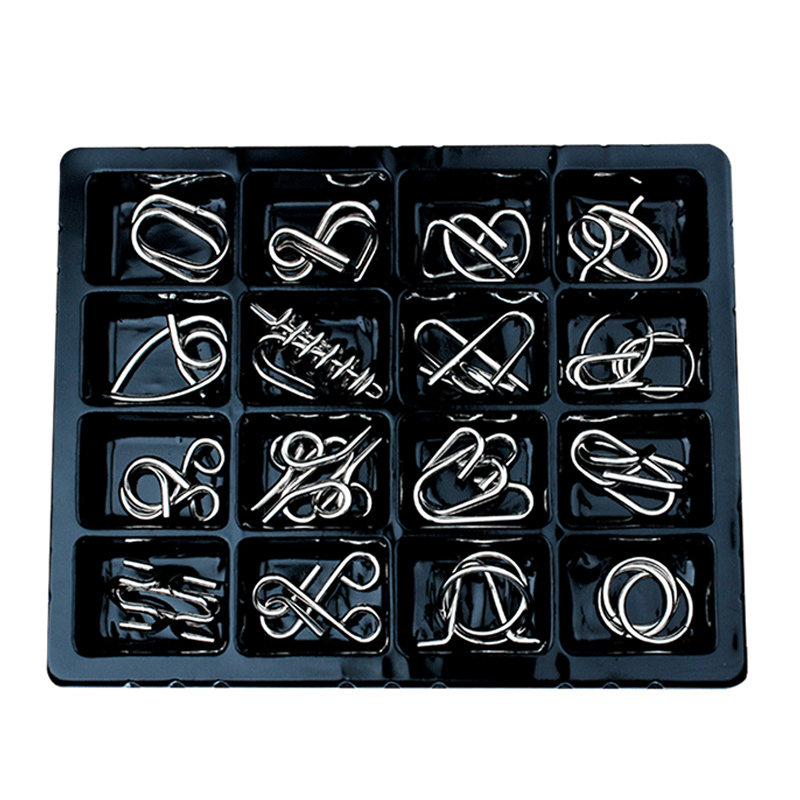 九连环益智玩具解锁儿童智力解环解扣解锁扣小学生烧脑金属鲁班锁