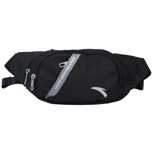 安踏官网男士运动腰包多功能大容量户外跑步包手机包实用斜挎胸包