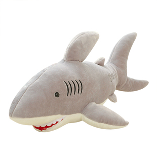 鲨鱼公仔毛绒玩具可爱卡通床上陪你抱着睡觉的海洋动物大白鲨玩偶