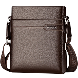 真澳袋鼠正品真皮男包商务男士手提包单肩包休闲头层牛皮包包