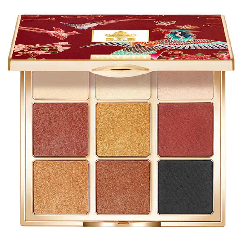 卡婷颐和园联名眼影盘九色豆沙西柚南瓜珠光大地哑光裸妆懒人初学