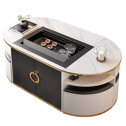 轻奢全自动智能电动升降功夫茶台