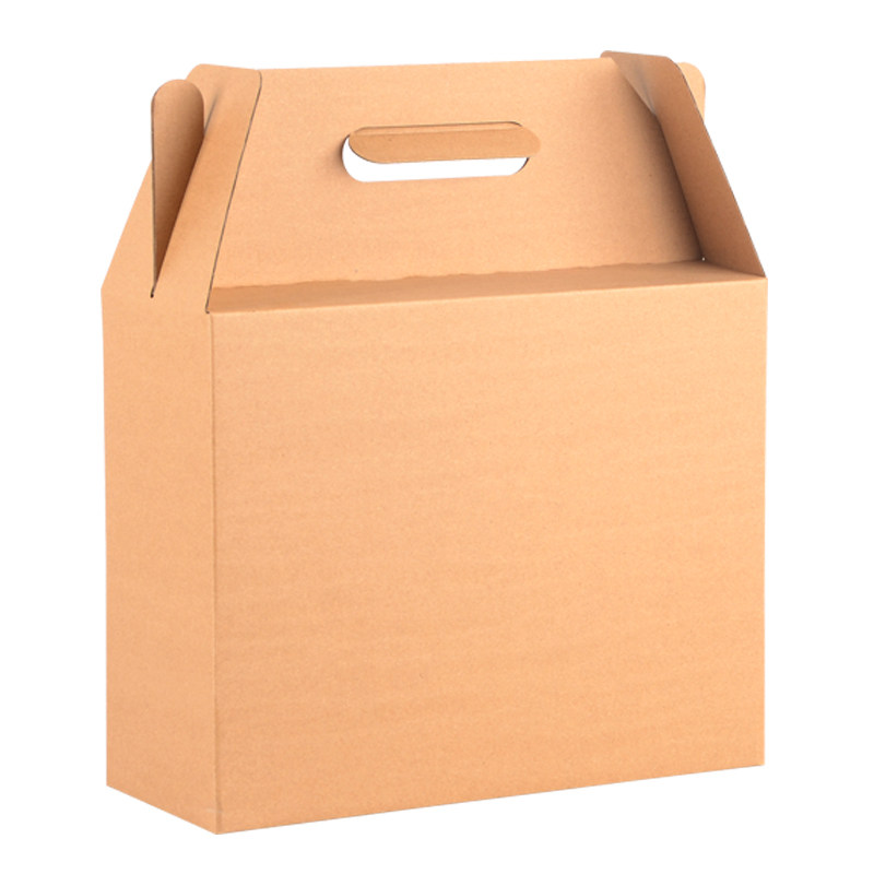 牛皮纸包装盒小号特产干果干货水果坚果大礼包手提盒子空盒定制