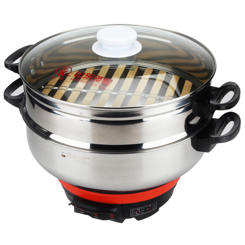 山东多星锅官方旗舰店正品电锅家用电炒锅一体锅多功能多星电热锅