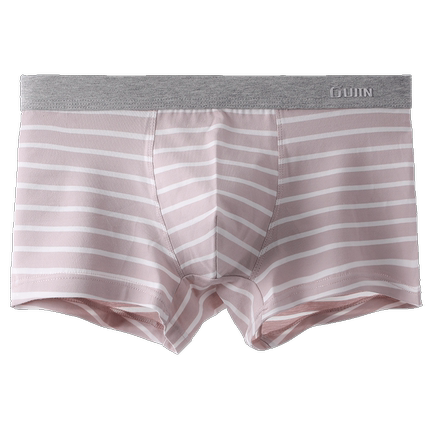 4条礼盒装朗奔青年男士白炭纤维平角短裤棉质负离子养护内裤w002