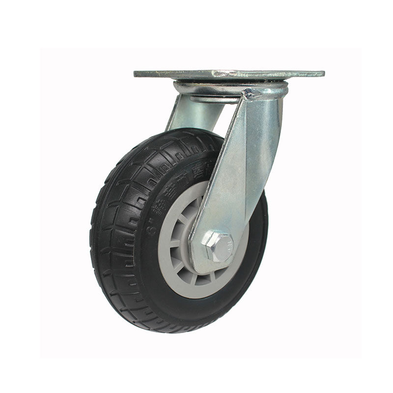 重型万向轮静音橡胶脚轮4寸5寸6寸8寸平板手推车拖车通用轮带刹车
