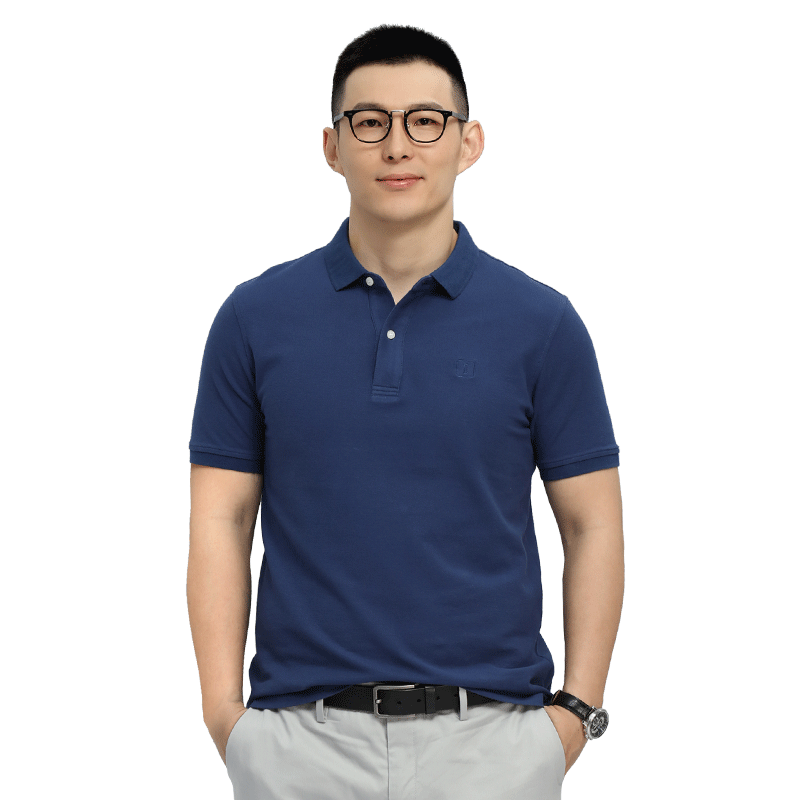 大卫山t恤夏季透气百搭商务纯色宽松休闲纯棉短袖t恤polo衫男 - dave