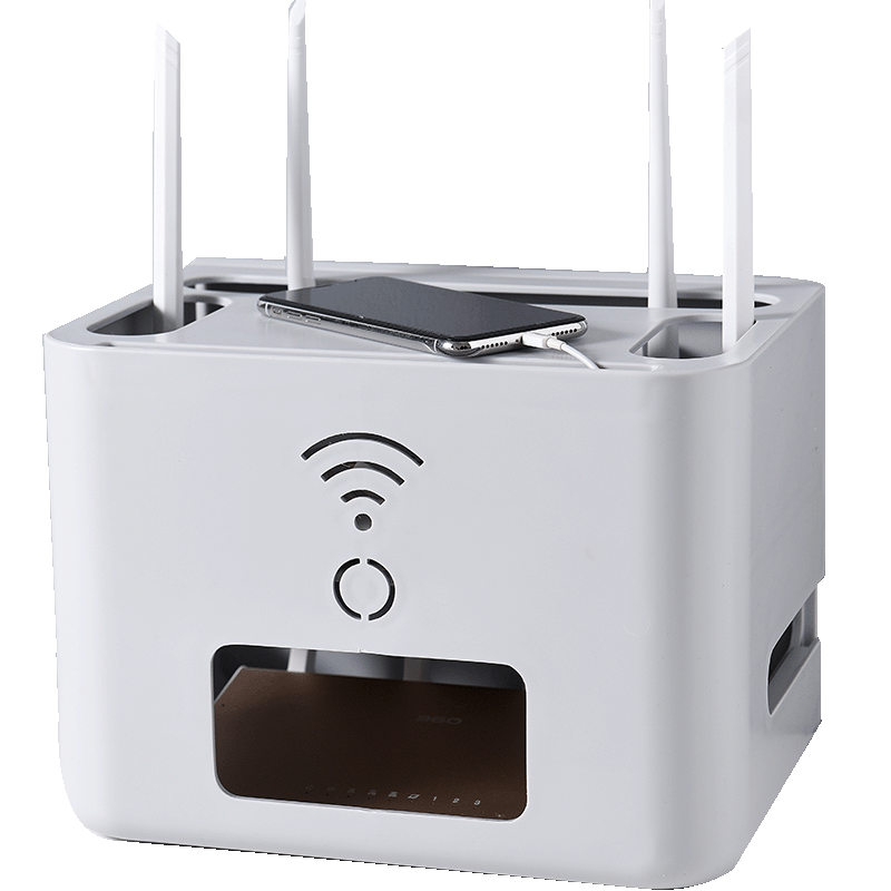 wifi无线路由器收纳盒机顶盒桌面客厅家用电源线插线板多功能盒子