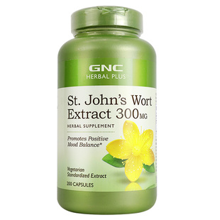gnc圣约翰草多巴胺片神经酸百忧解抗抑郁焦虑缓解紧张镇定药失眠