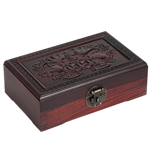 红木首饰盒结婚礼物带锁带镜子耳环珠宝手链收纳盒子实木质百宝箱