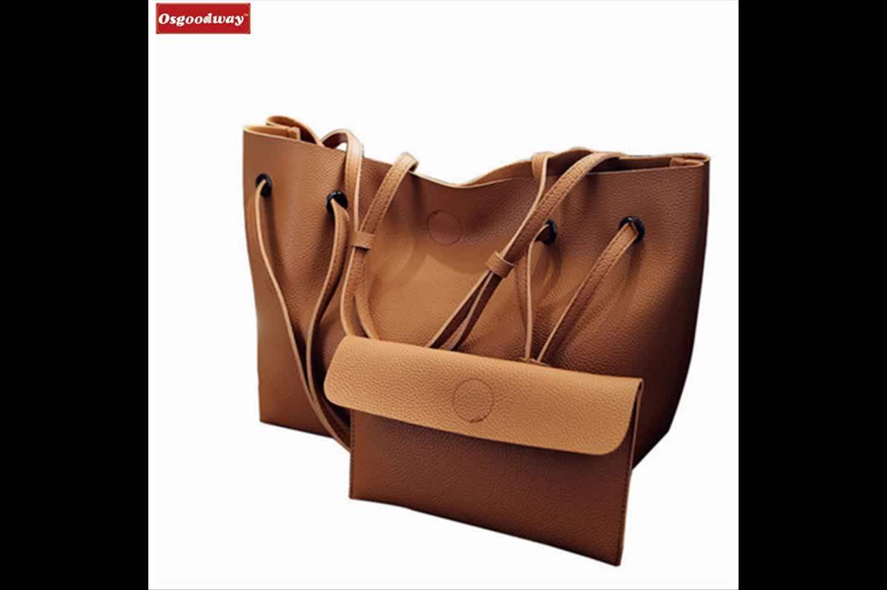 osgoodway soft leather women bag set luxury brand 2018 fashion