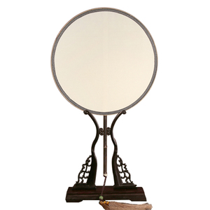 盛风苏扇双面手工团扇空白真丝台屏