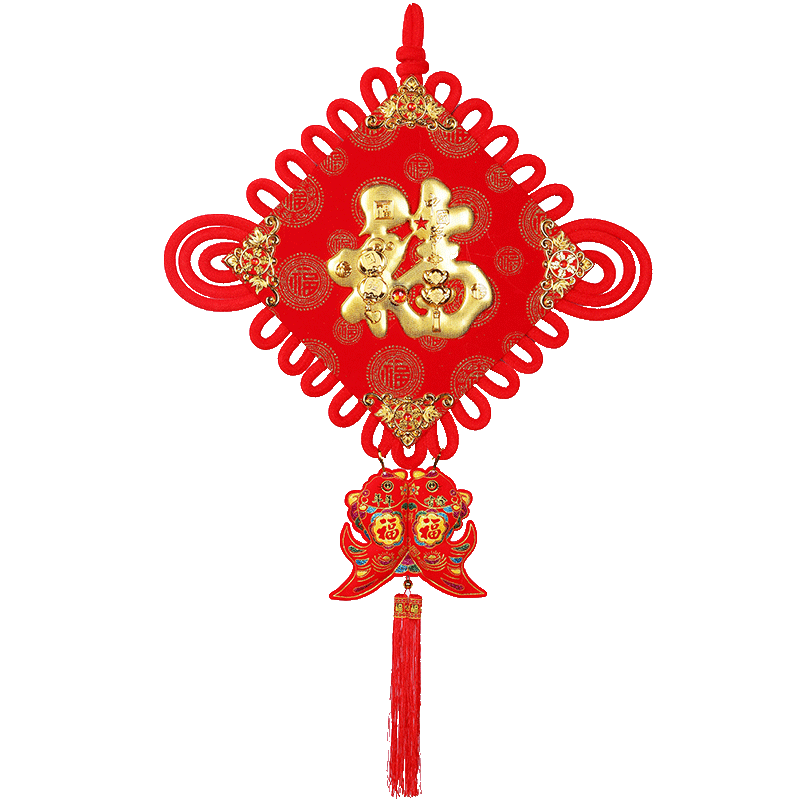 立体福字挂件背景墙玄关装饰 新年装饰-中国结-特色手工艺-口味霸优惠