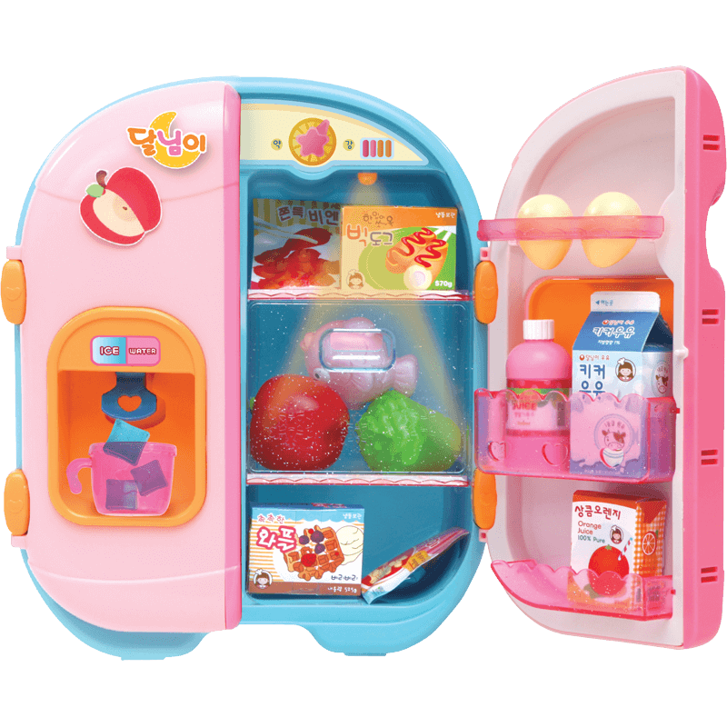 韩国toytron太伶美冰箱双开门厨房过家家玩具小伶玩具生日礼物