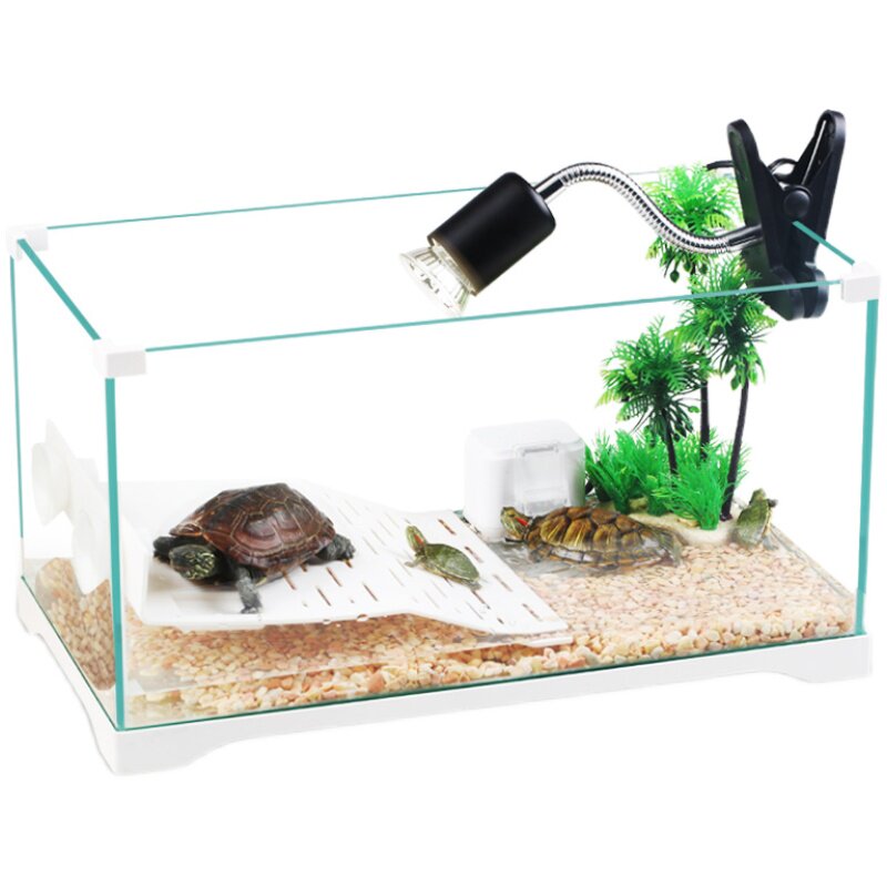 森森乌龟缸饲养箱乌龟别墅生态龟缸养龟的专用缸 家用鱼缸玻璃缸