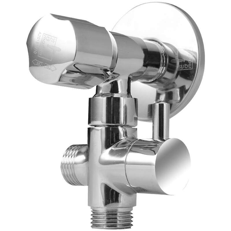 潜水艇花洒切换阀转换器淋浴水分流器双接头快开阀一分二分水器铜