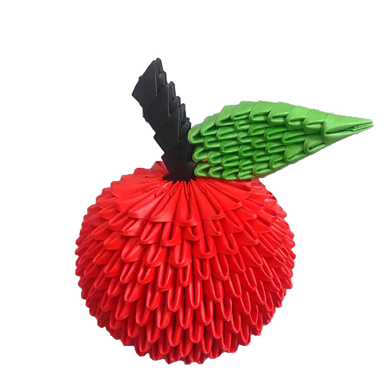 三角插苹果折纸材料学生劳技课手工作业礼物diy家居摆件