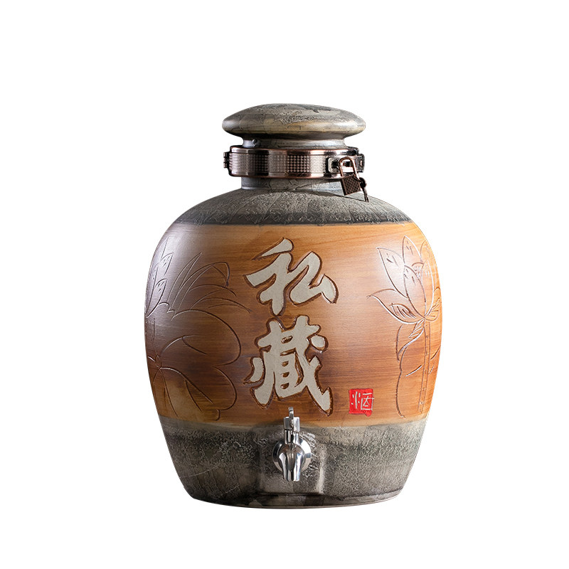 景德镇陶瓷酒坛 家用密封酒缸窖藏10斤50斤100斤土陶白酒泡酒坛子