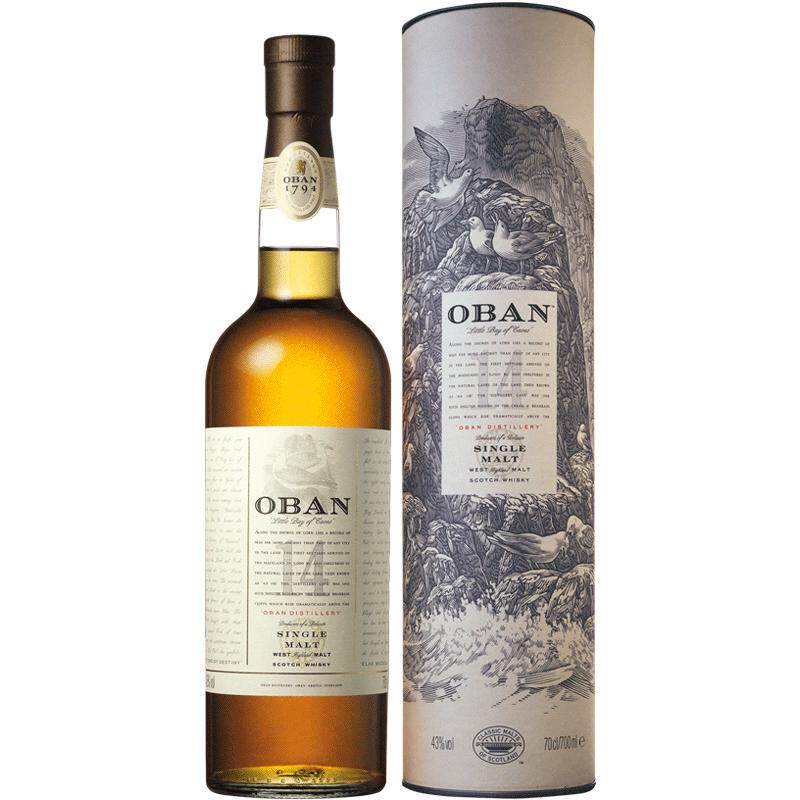 帝亚吉欧oban/欧本14年700ml西部高地单一麦芽苏格兰威士忌酒洋酒