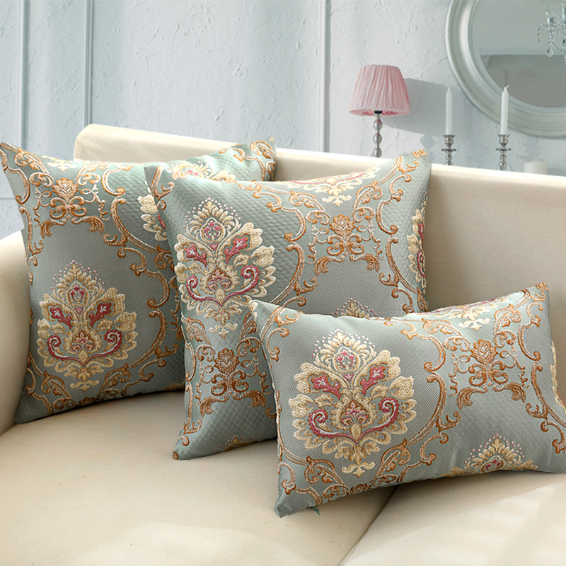 Buy European pillow cushion cushion sofa back rectangular pillowcase