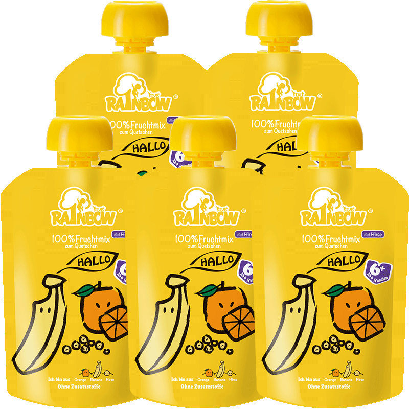 虹宝rainbowfruit欧洲进口婴儿果泥水果蔬菜谷物泥宝宝辅食零添加