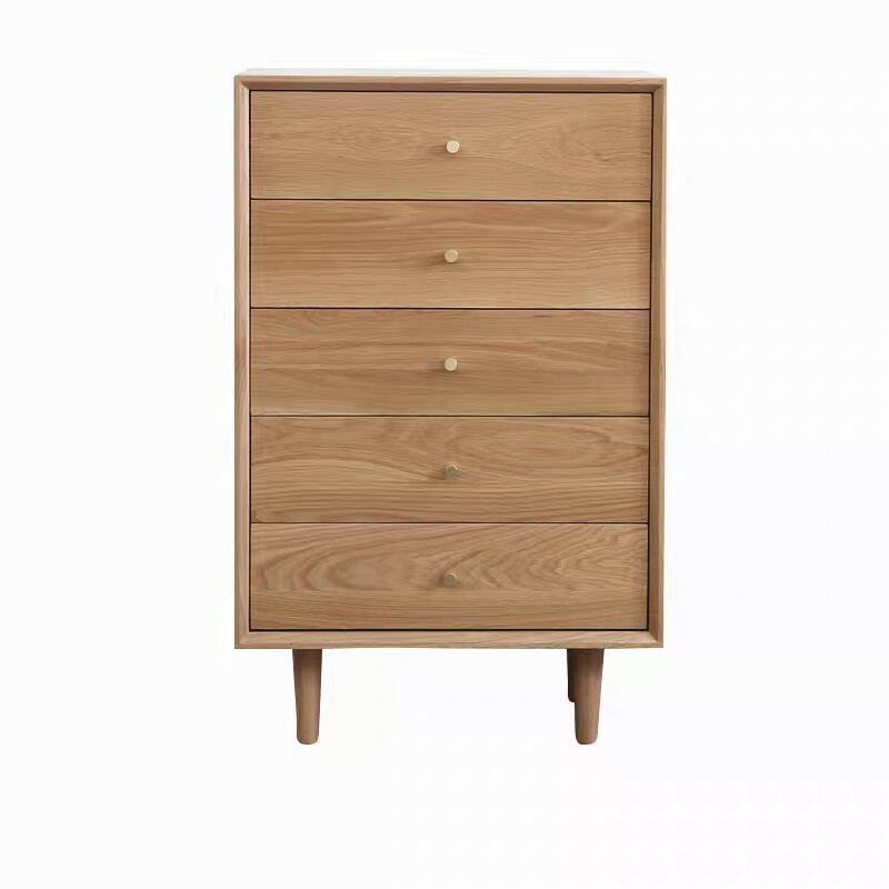 北欧白橡木樱桃木实木五斗柜日式原木简约餐边柜储物柜客厅收纳柜