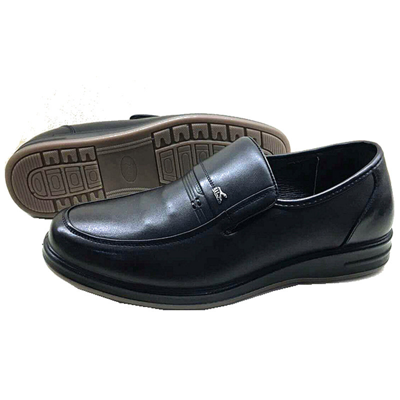 白雕2020春季耐磨中年男皮鞋真皮牛筋底品牌男鞋头层牛皮驾车鞋