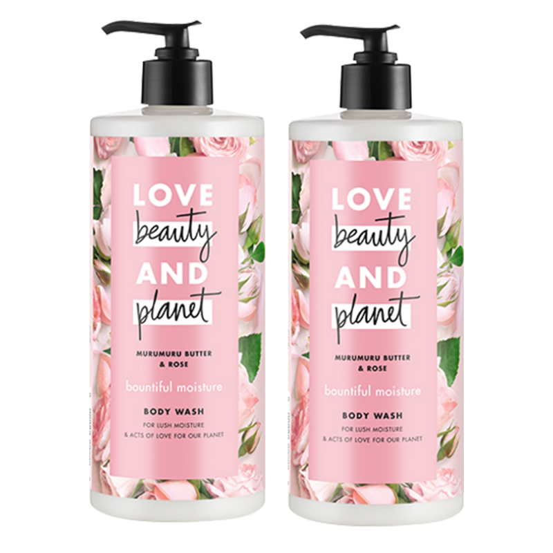 lbp玫瑰 巴西棕榈精油沐浴露473ml*2 温和滋润补水