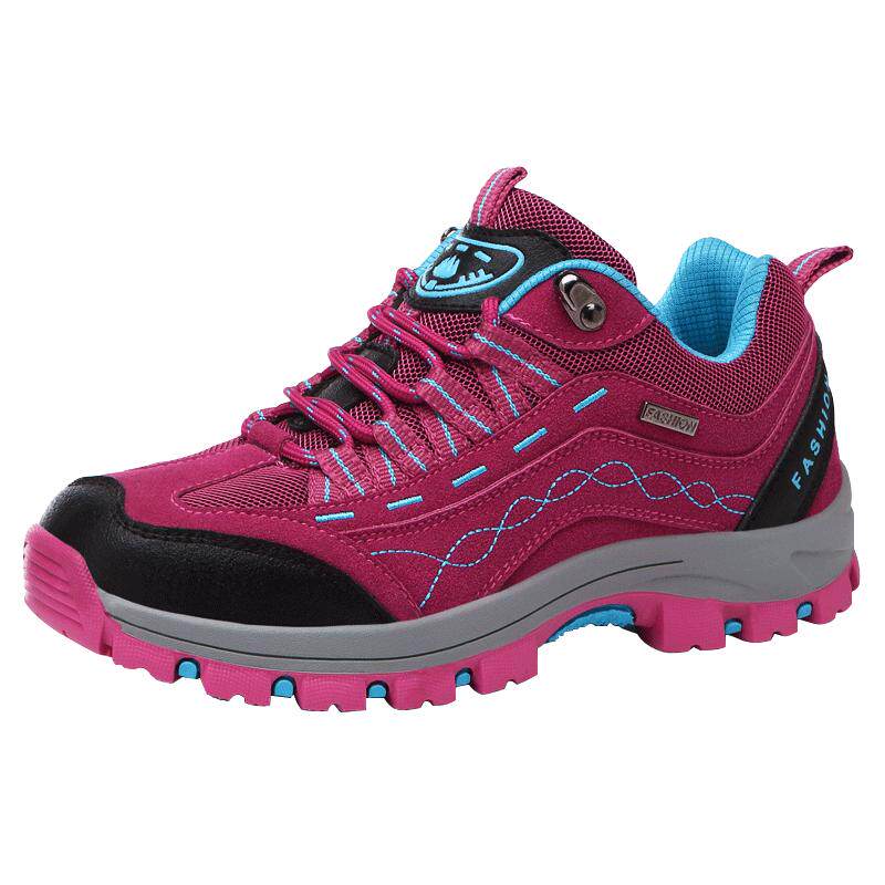 南极人登山鞋女春秋防滑运动爬山鞋低帮透气轻便旅游户外徒步鞋男