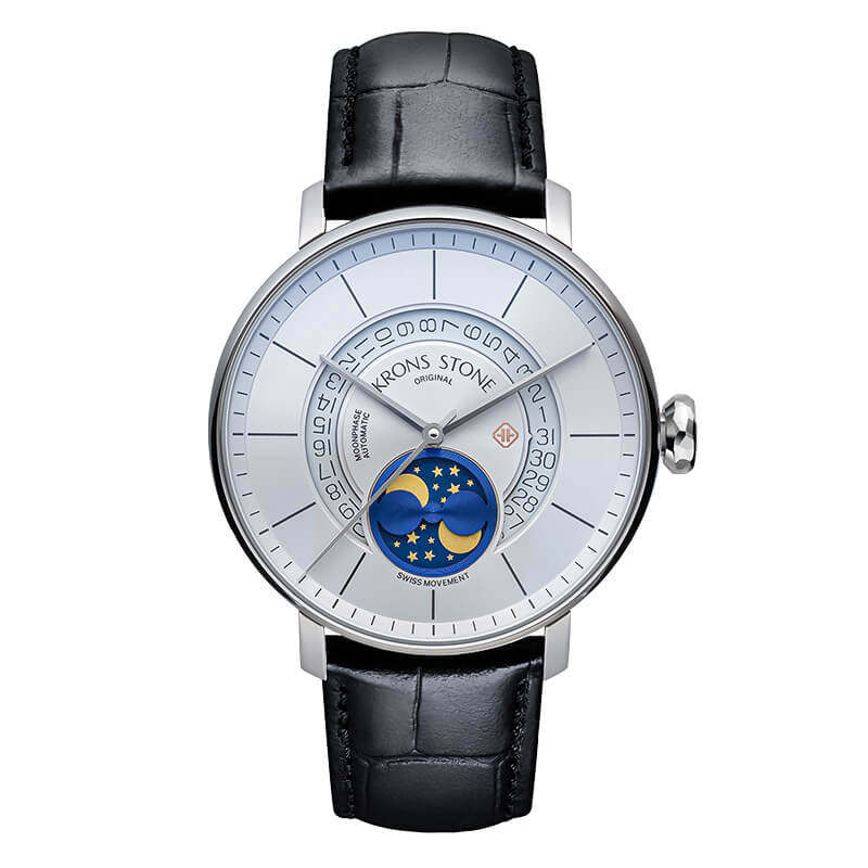 [个性限量]krons stone 卝石官方原装瑞士机芯月相机械手表礼品