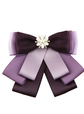 领结女领花银行空姐职业装百搭衬衫