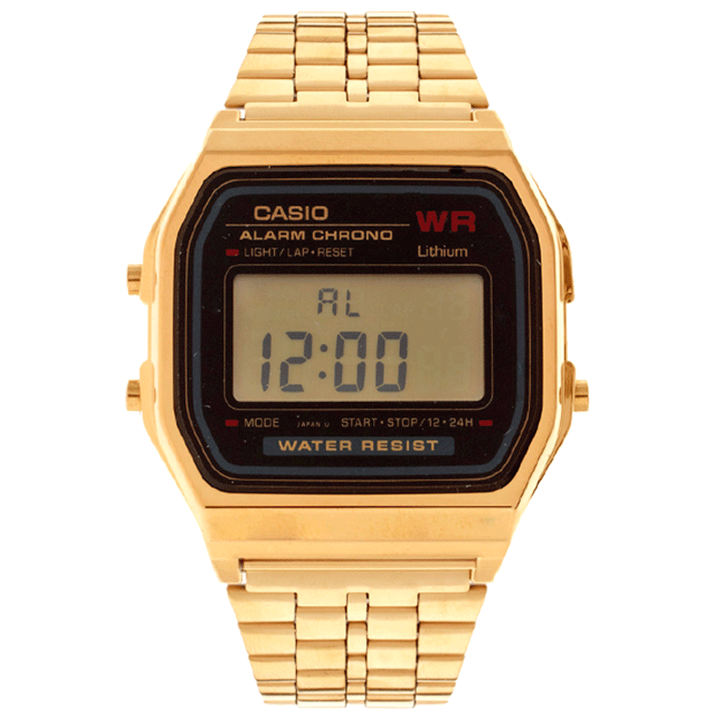 香港直邮卡西欧casio手表男复古方块运动防水男表小金表a168wg-9w