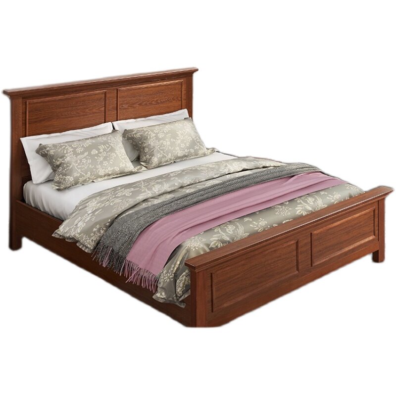 天坛家具实木床1.8米 轻奢美式床 主卧室高箱气压1.5m储物双人床