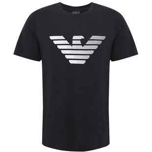 emporio armani/阿玛尼大logo男士t恤21年春秋新品上衣奢侈品男装