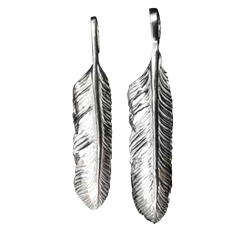 【正品现货】菊地健kenkikuchi 菊地建 小号素银羽毛s/m码吊坠