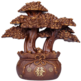 金蟾招财摇钱树一对客厅风水发财树