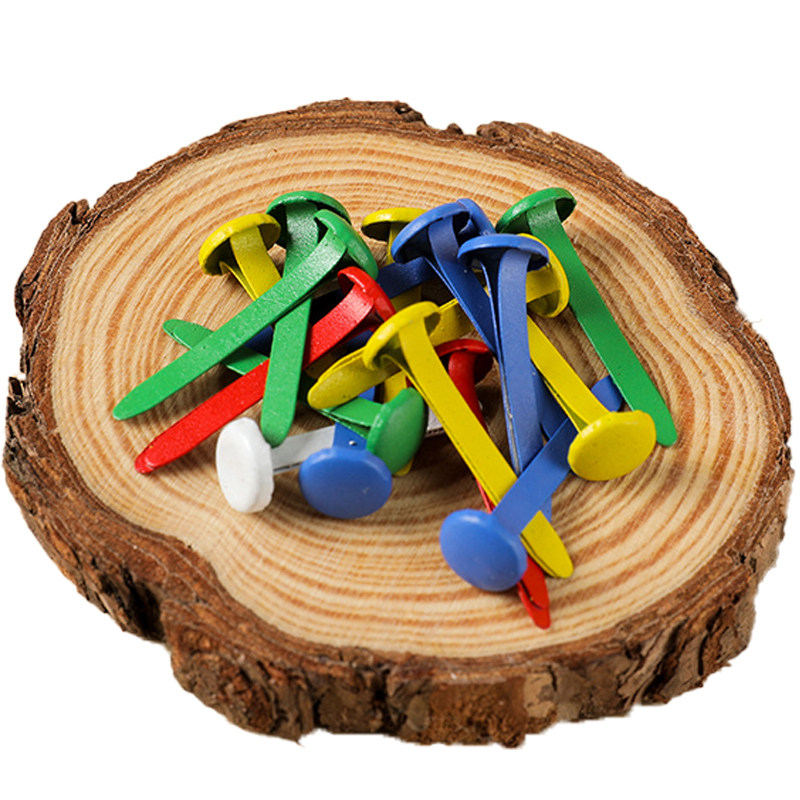 彩色两脚钉 儿童手工羊角钉二脚钉分脚双脚钉创意diy装饰材料配件