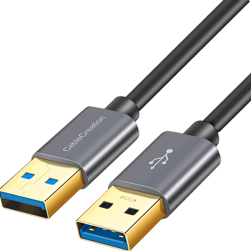 0高速双头usb数据线公对公笔记本电脑散热器移动硬盘连接线机顶盒刷机