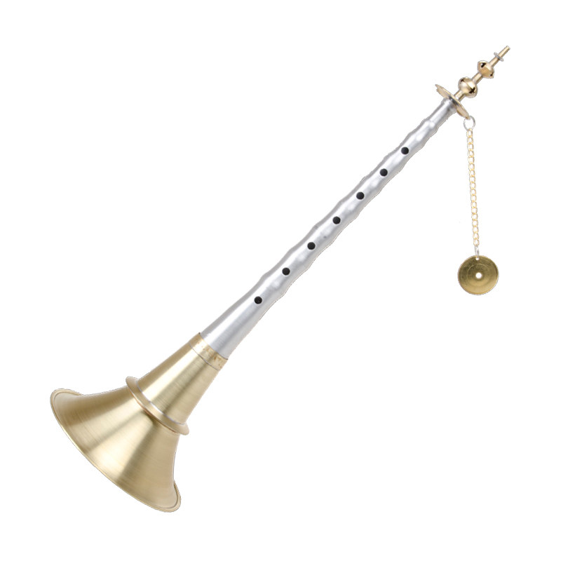 湖南贵剧唢呐铝杆唢呐中号大号红白喜事纯黄铜紫檀不定调吹奏乐器