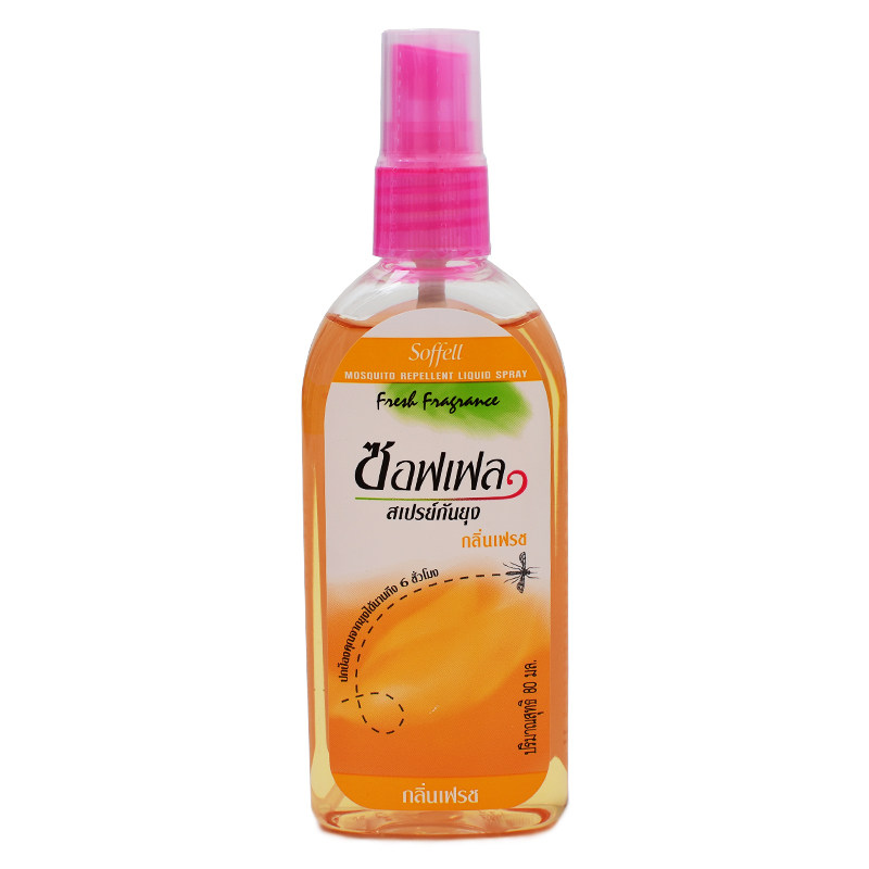 泰国驱蚊水soffell防蚊液喷雾80ml玫瑰味原装进口蚊怕水代购单瓶