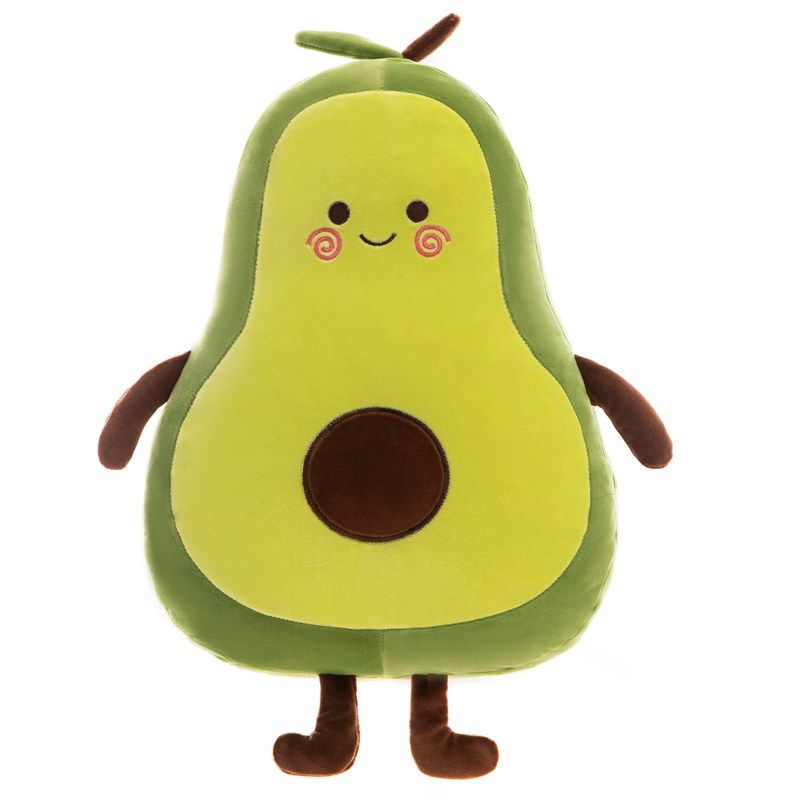 网红可爱牛油果毛绒玩具公仔玩偶大号长条抱枕超软女生睡觉布娃娃