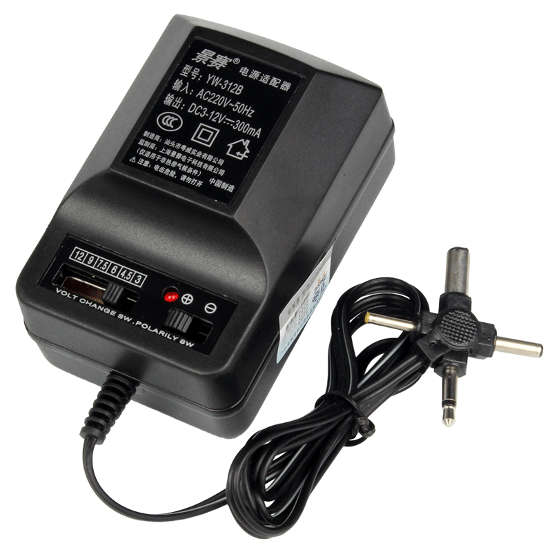 5v9v12v多功能可调压直流电源线德生收音机复读机佛经机通用充电器