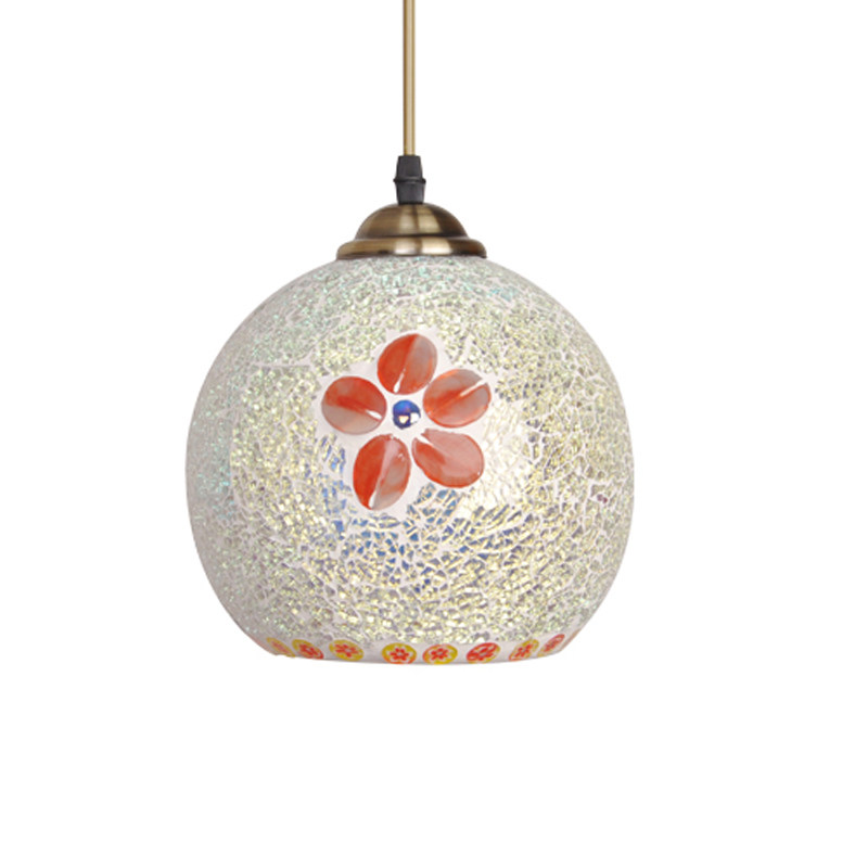 玻璃灯罩贝壳过道饭厅卧室吧台创意单头书房餐厅三头吊灯 - 异域风情