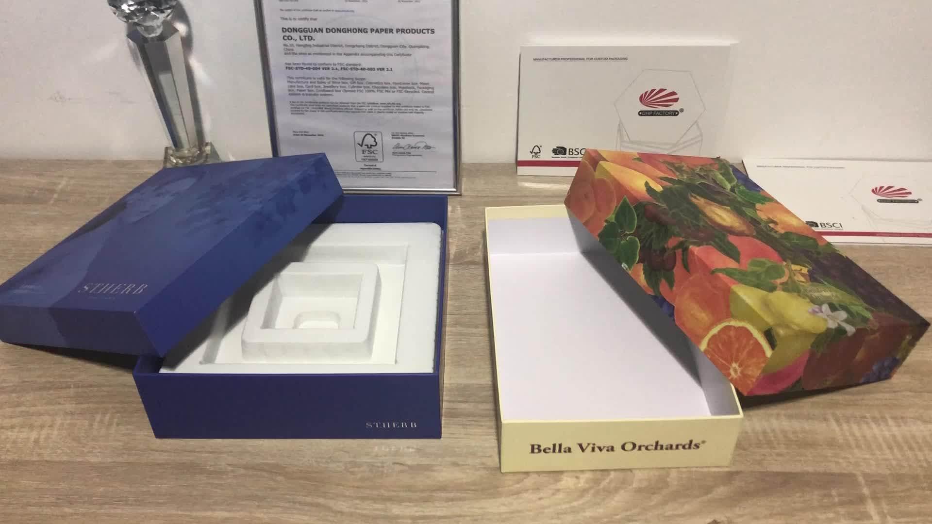 rigid 2 pieces lid off cardboard gift white box packaging