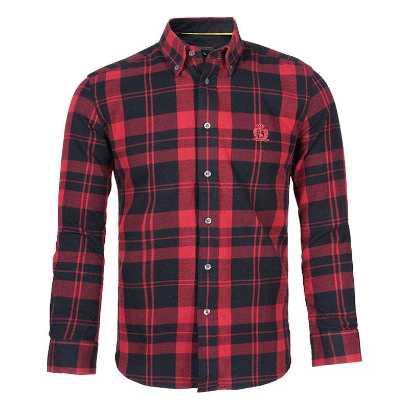 sbprc圣大保罗正品男装秋冬新款大码法兰绒纯棉长袖衬衫pw12wh037