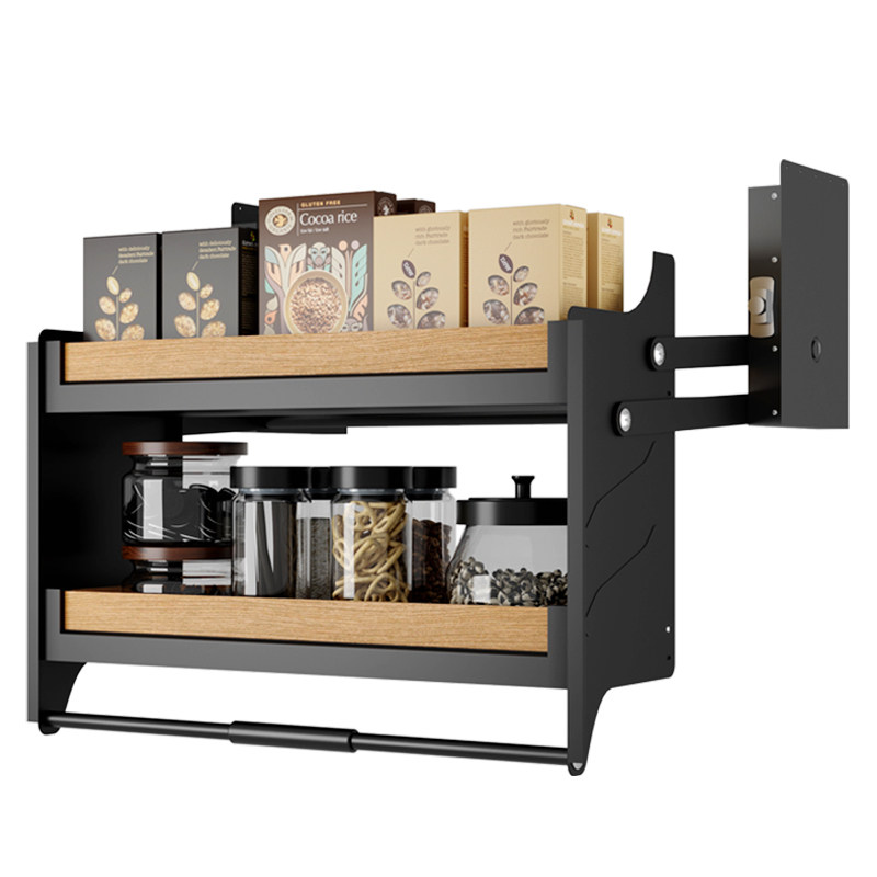 酷太橱柜吊柜升降拉篮厨房高柜双层下拉式置物架碗碟篮调味拉篮